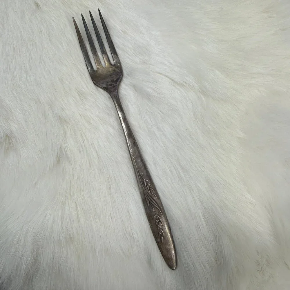 Oneida Community Wheat Stalk Silverware Fork Silver Plated